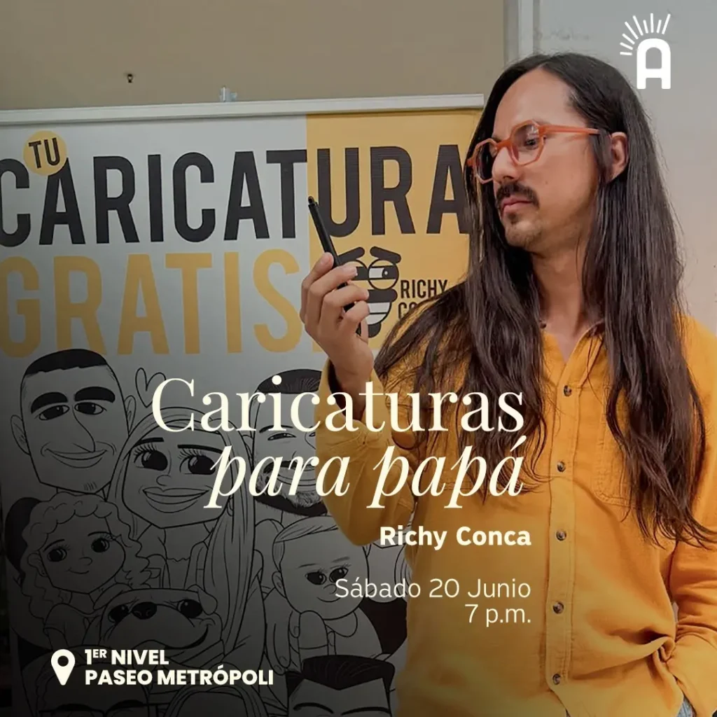 Caricaturas para Papá con Richy Conca en Paseo Metrópoli