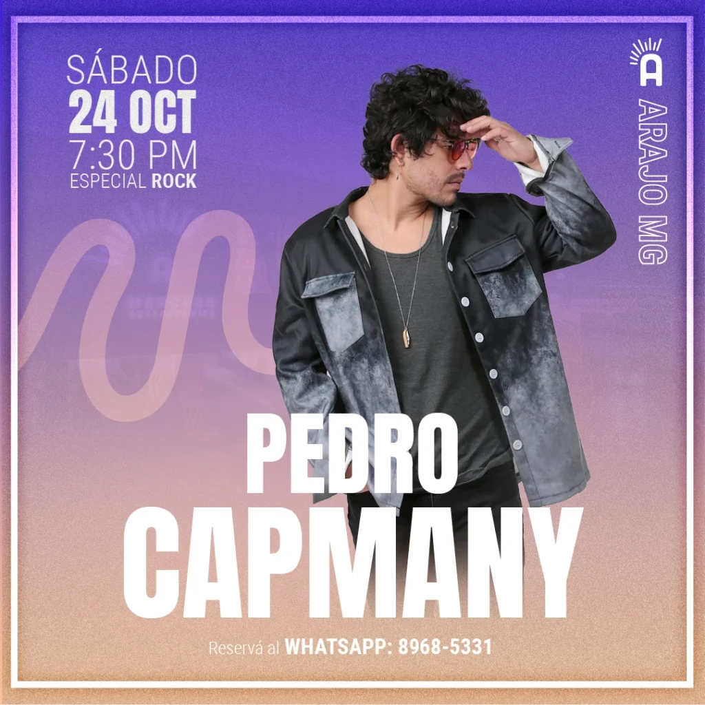¡El mejor Rock se vive en MG Arajo junto a Pedro Capmany!